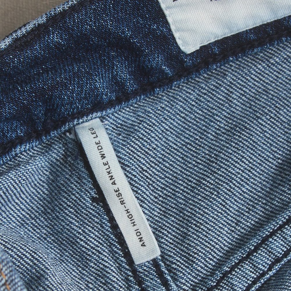 rag & bone Dark Blue Wide Leg Jeans - Picture 2 of 9